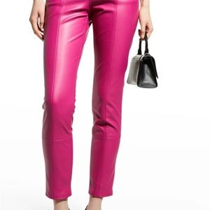 Milly - Hot pink faux leather pants